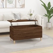 vidaXL Mesa centro 90x44,5x45 cm derivados madeira carvalho castanho
