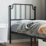 vidaXL Cabeceira de cama 80 cm metal preto