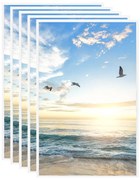 vidaXL Molduras para parede ou mesa 5 pcs 13x18 cm MDF branco