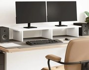 vidaXL Suporte para monitor 100x27x15 cm derivados de madeira branco