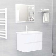 vidaXL 2 pcs conjunto de móveis de casa de banho contraplacado branco