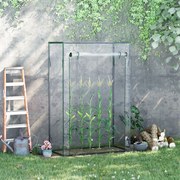 Estufa com Porta Enrolável e Estrutura de Aço Estufa de Jardim para Cultivo de Plantas 100x50x150 cm Transparente