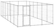 vidaXL Canil de exterior 21,78 m² aço galvanizado