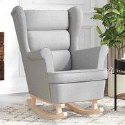 vidaXL Cadeira de baloiço 74x90x102 cm tecido cinzento-nublado