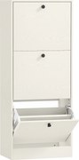 HOMCOM Sapateira Estreita com 3 Portas Sapateira para Entrada com Prateleiras Ajustáveis para 12 Pares de Sapatos 47x28x115 cm Branco | Aosom Portugal