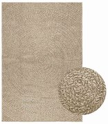 vidaXL Tapete ZIZUR bege 120x170 cm aspeto de juta interior e exterior