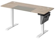 Mesa de escritório ajustável em altura com memória de 4 posições | SONGMICS | 60 x 140 x 120 cm | branco | LSD016H01.