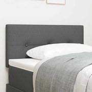 vidaXL Cabeceira LED com cabeceira Manual Cinza Escuro 80 cm Poliéster