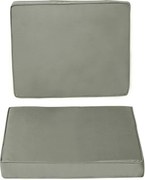 Outsunny Almofadas para cadeira poltrona de jardim almofadas de assento e encosto removíveis poliéster 56x52/56x46cm cinza escuro | Aosom Portugal