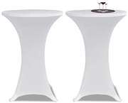 Toalha de Mesa elástica Ø70, Branca / 2 peças