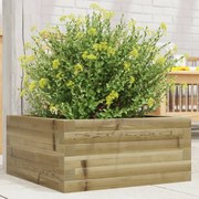 vidaXL Vaso/floreira de jardim 50x50x23 cm madeira de pinho impregnada