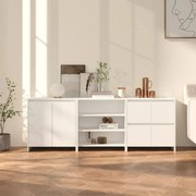 vidaXL 3 pcs aparador em madeira processada branco