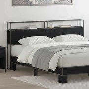 vidaXL Cabeceira de armazenamento com cabeceira Carvalho Preto 180 cm