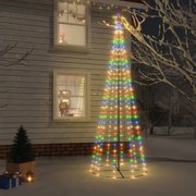 vidaXL Árvore de Natal em cone 310 luzes LED 100x300 cm colorido