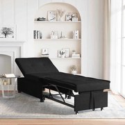 vidaXL Sofá-cama retrátil Preto 194 x 50 x 82 cm Contraplacado