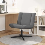 vidaXL Cadeira giratória Cinza Escuro 63 x 75 x 76 cm tecido