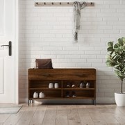 vidaXL Banco sapateira 102x35x55 cm deriv. madeira carvalho castanho