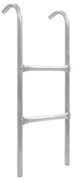 vidaXL Escada de 2 degraus para trampolim 72 cm aço prateado (adequado para 65 cm de altura)