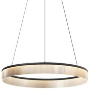 Candeeiro suspenso moderno preto 78cm incl. LED regulável em 3 níveis - Anello Chandelier
