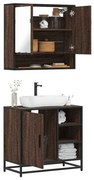 vidaXL 2 pcs conj. móveis WC derivados madeira cor carvalho castanho