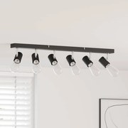 vidaXL Foco de teto com holofotes Preto 73 x 6,5 x 11,5 cm Metal