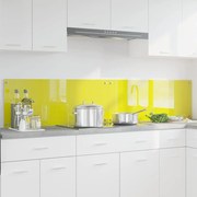 vidaXL Proteção de Cozinha 2 pcs Amarelo 100 x 40 cm vidro temperado
