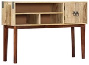 vidaXL Mesa consola 115x30x76 cm madeira de mangueira áspera maciça