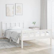 Estrutura de cama 90x200 cm madeira maciça branco