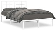 Estrutura de cama com cabeceira 120x200 cm metal branco