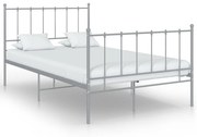 vidaXL Estrutura de cama 120x200 cm metal cinzento