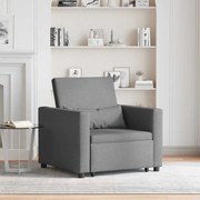 vidaXL Sofá Cama 3 em 1 Conversível Tecido Cinza Escuro