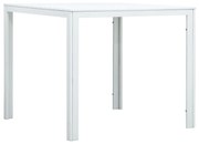 vidaXL Mesa de centro 78x78x74 cm PEAD aspeto madeira branco