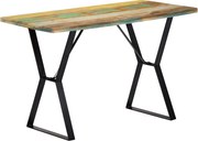 vidaXL Mesa de jantar 120x60x76 cm madeira recuperada maciça