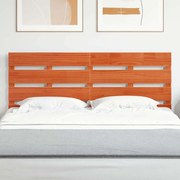 vidaXL Cabeceira de Madeira Sólida de Pinheiro, 140cm, Castanho Envernizado