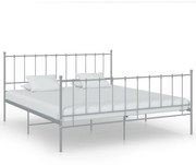 Estrutura de cama 180x200 cm metal cinzento