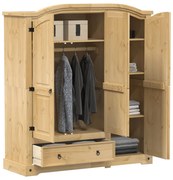 vidaXL Roupeiro Corona 151,5x52x170 cm madeira de pinho maciça