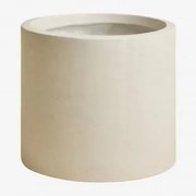 Vaso De Flores Exterior Em Cimento Aurevi Ø35 Cm & Off-white - Sklum