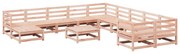 vidaXL 12 pcs conjunto sofás jardim madeira abeto-de-douglas