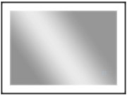 HOMCOM Espelho de Casa de Banho com LED 80x60 cm Iluminação Ajustável Função Anti-Embaciamento Função Memória Preto | Aosom Portugal