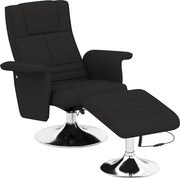 HOMCOM Poltrona de massagem com otomano, encosto reclinável, 78 x 95 x 88 cm, Preto | Aosom Portugal