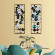Acessório Decorativo de Parede Camber – Multicolor – 32x92x4 cm (2 Peç