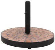 vidaXL Base para guarda-sol redonda 12 kg terracota