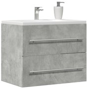 vidaXL Armário lavatório 60x38,5x48 cm contraplacado cinzento-cimento