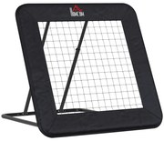 HOMCOM Rede Rebote Dobrável 4 Ângulos Ajustáveis Treinamento Futebol Beisebol Alta Qualidade Resistente 128x118x108120 cm Preto | Aosom Portugal