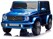 Carro elétrico bateria 4x4 12V para Crianças Mercedes-Benz G500, módulo de música, banco de couro, pneus de borracha EVA Azul