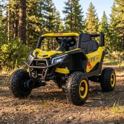 Buggy elétrico para Crianças 12V 4x4 Madman UTV-MX Rodas de espuma EVA Amarelo