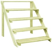 vidaXL Suporte para plantas 80x80x80 cm madeira de pinho impregnada