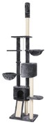 Árvore para gatos que alcança o teto com várias plataformas | FEANDREA | 60 x 45 x 260 cm | cinzento | PCT110G01.
