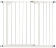 PawHut Barreira de Segurança para Animais 74-94x77 cm Porta com Fecho Automático 1 Extensão Branco | Aosom Portugal