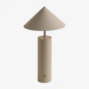 Candeeiro De Mesa Led Sem Fios Em Ferro Mayra Crema - Sklum